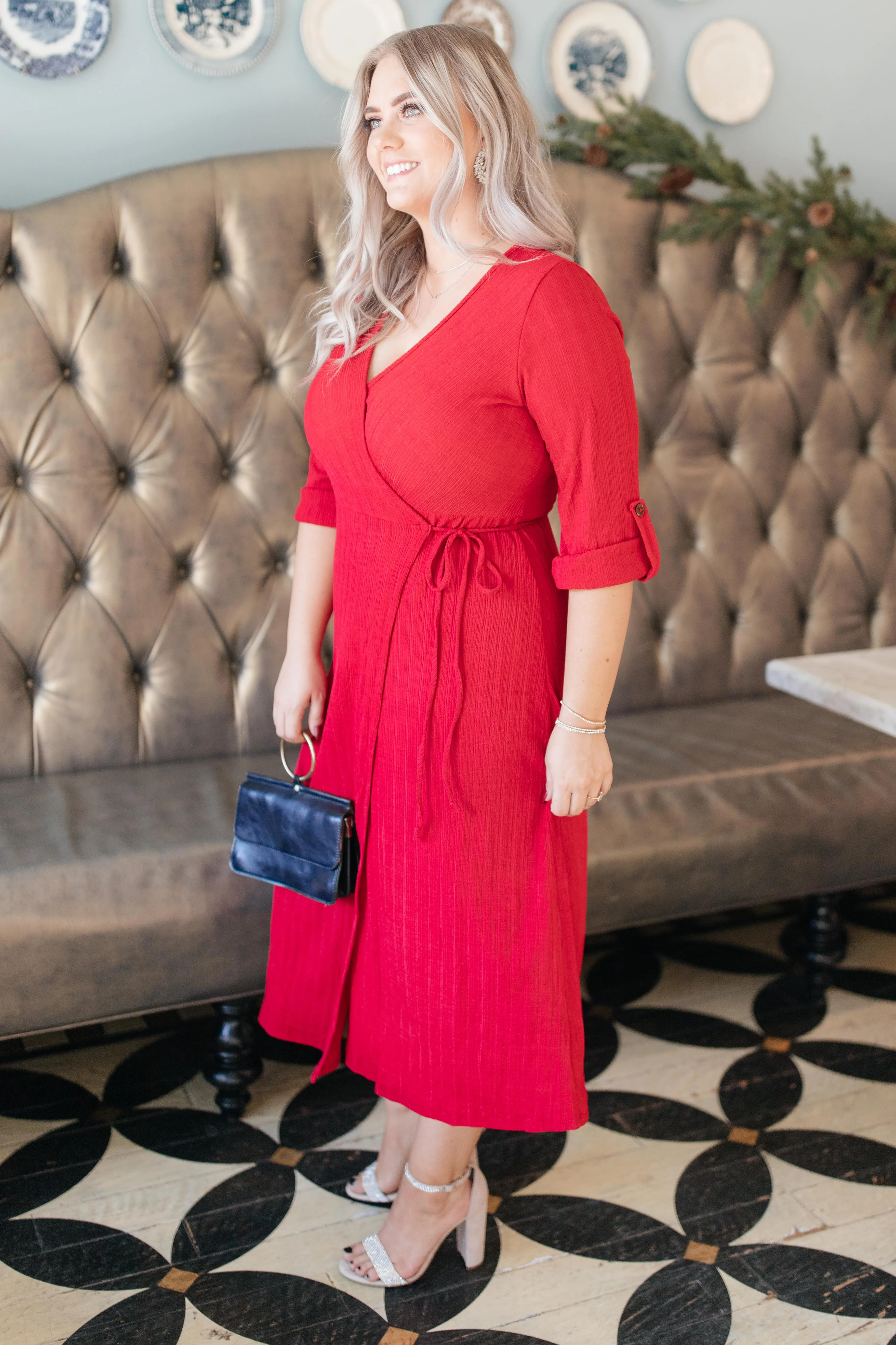 Reckless Abandon Dress In Red - On Hand