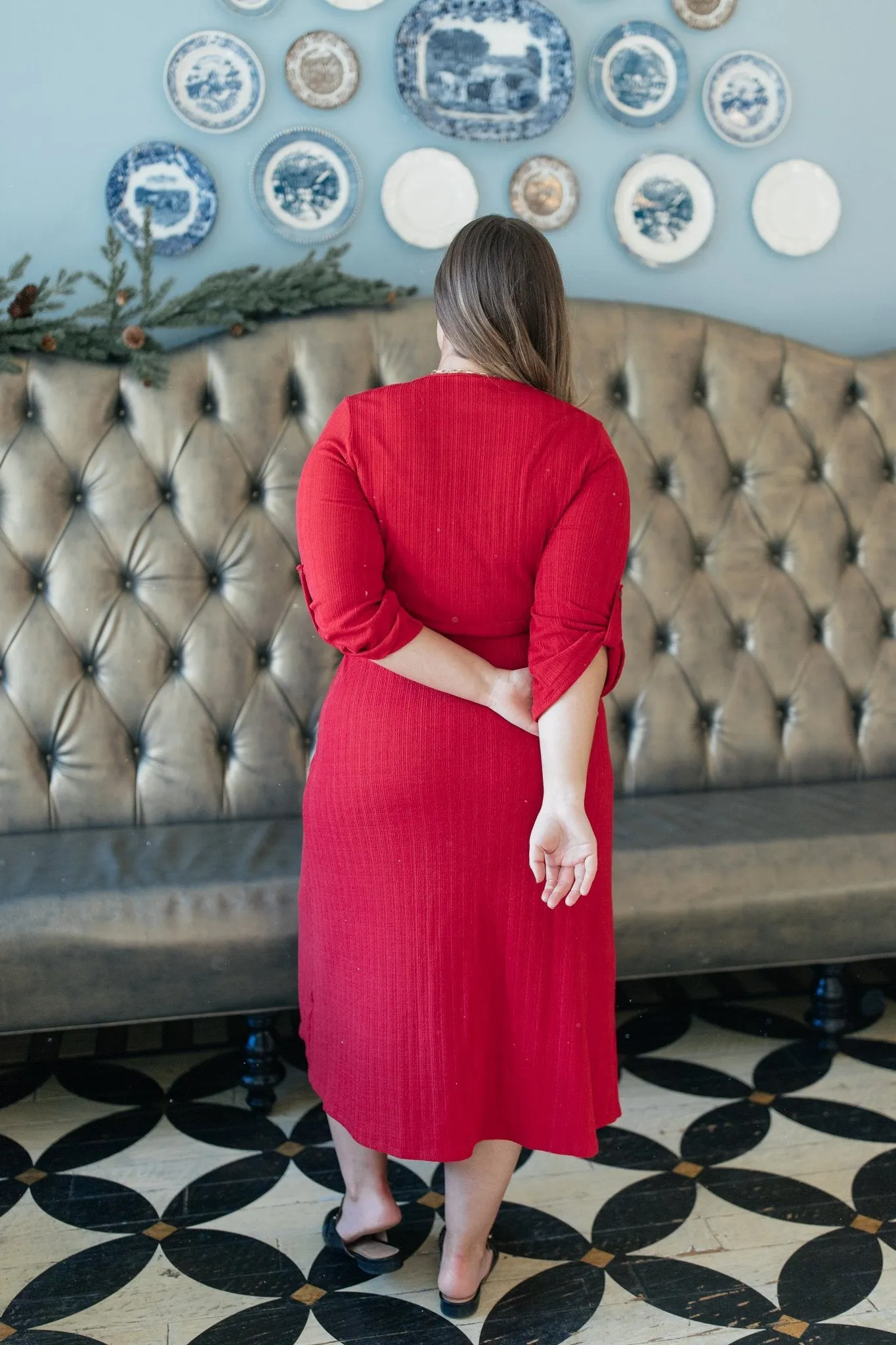 Reckless Abandon Dress In Red - On Hand