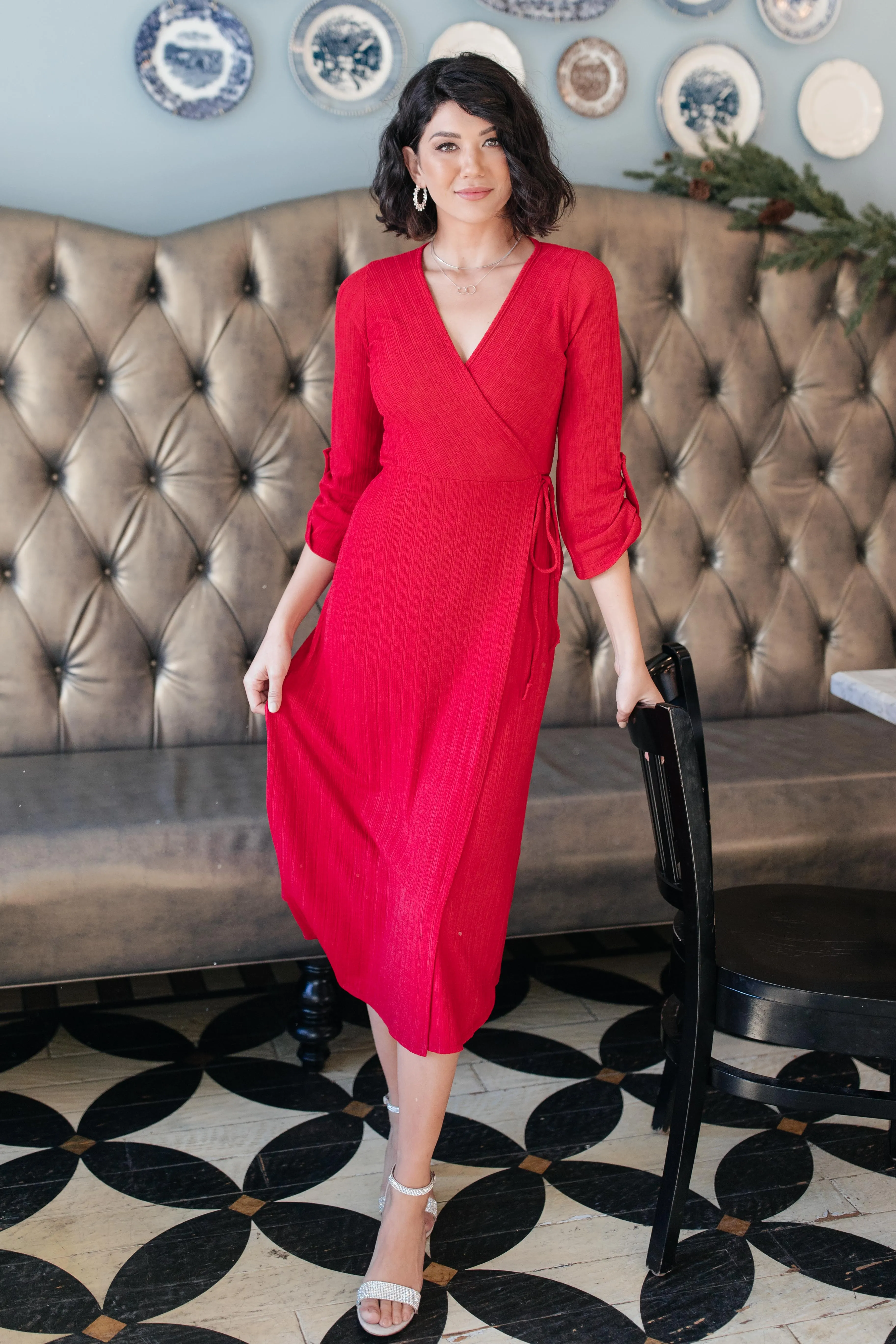 Reckless Abandon Dress In Red - On Hand