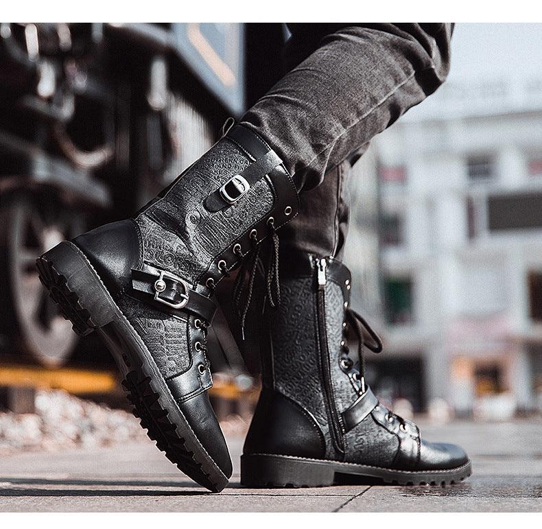 Retro Mid-Carf Punk Motorcycle Boots