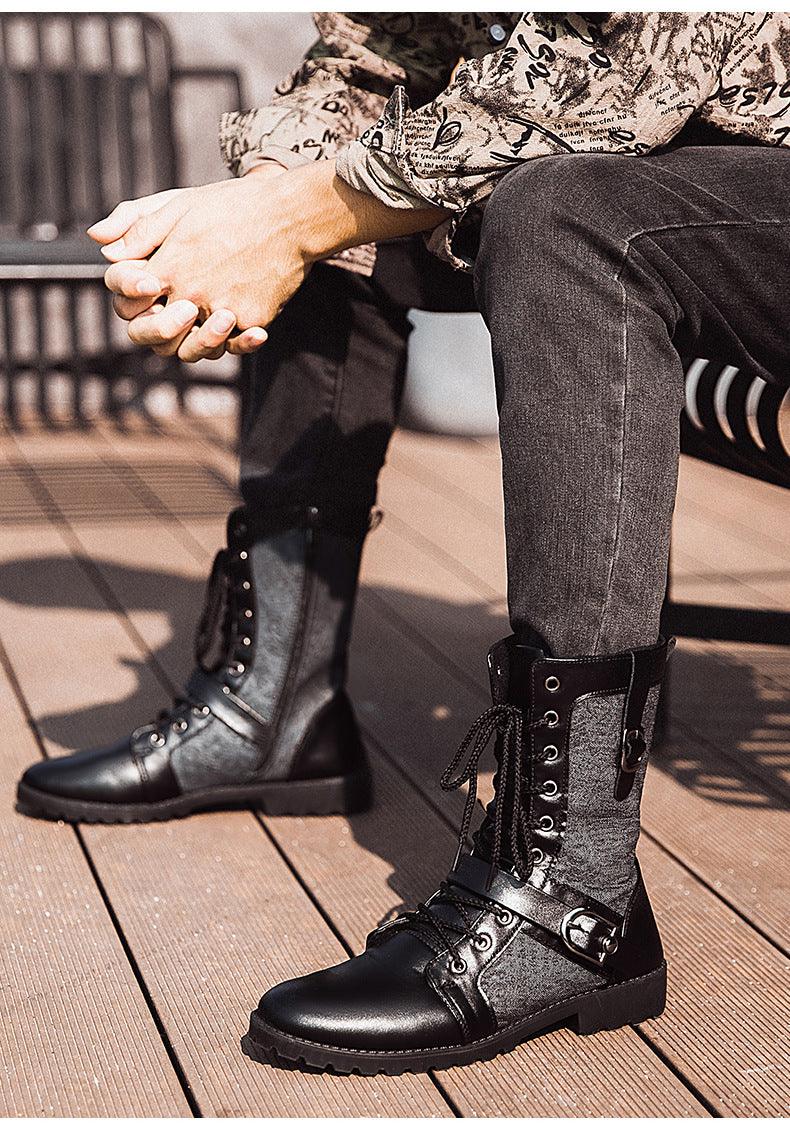 Retro Mid-Carf Punk Motorcycle Boots