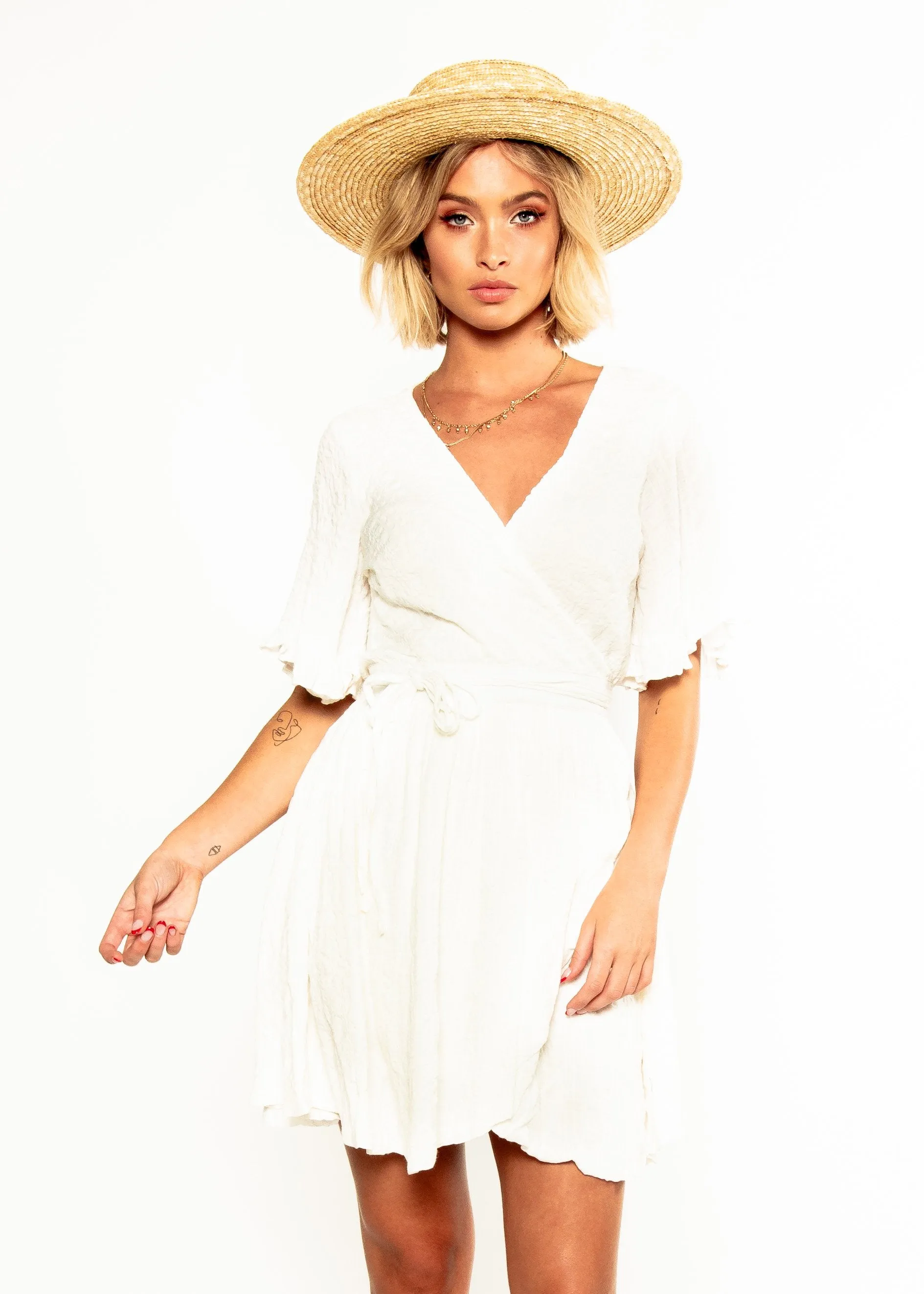 Rhyanna Wrap Dress - White