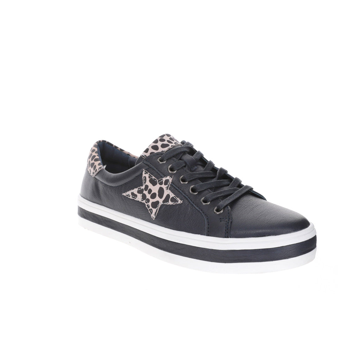 Savis - Navy/Leopard