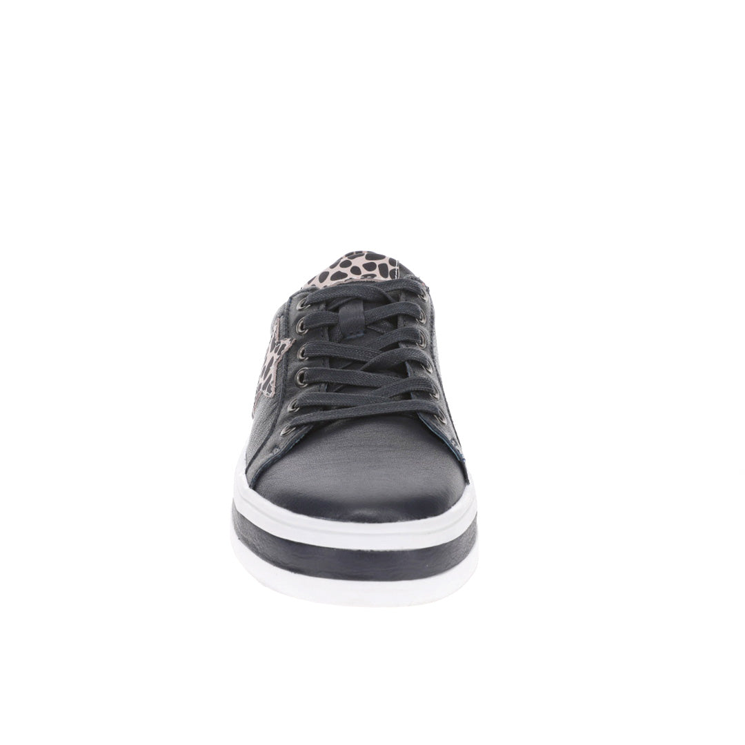 Savis - Navy/Leopard