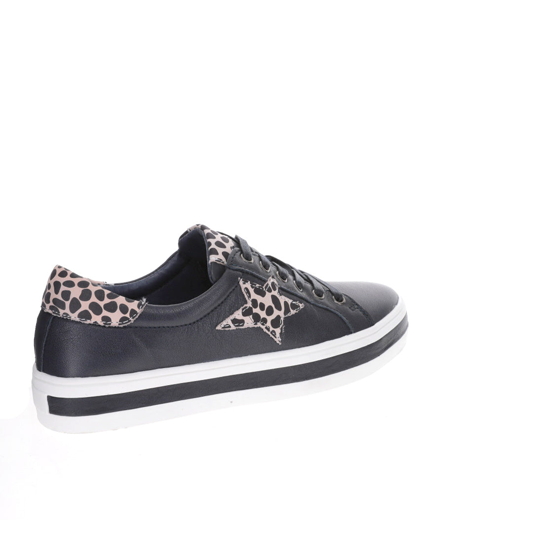 Savis - Navy/Leopard