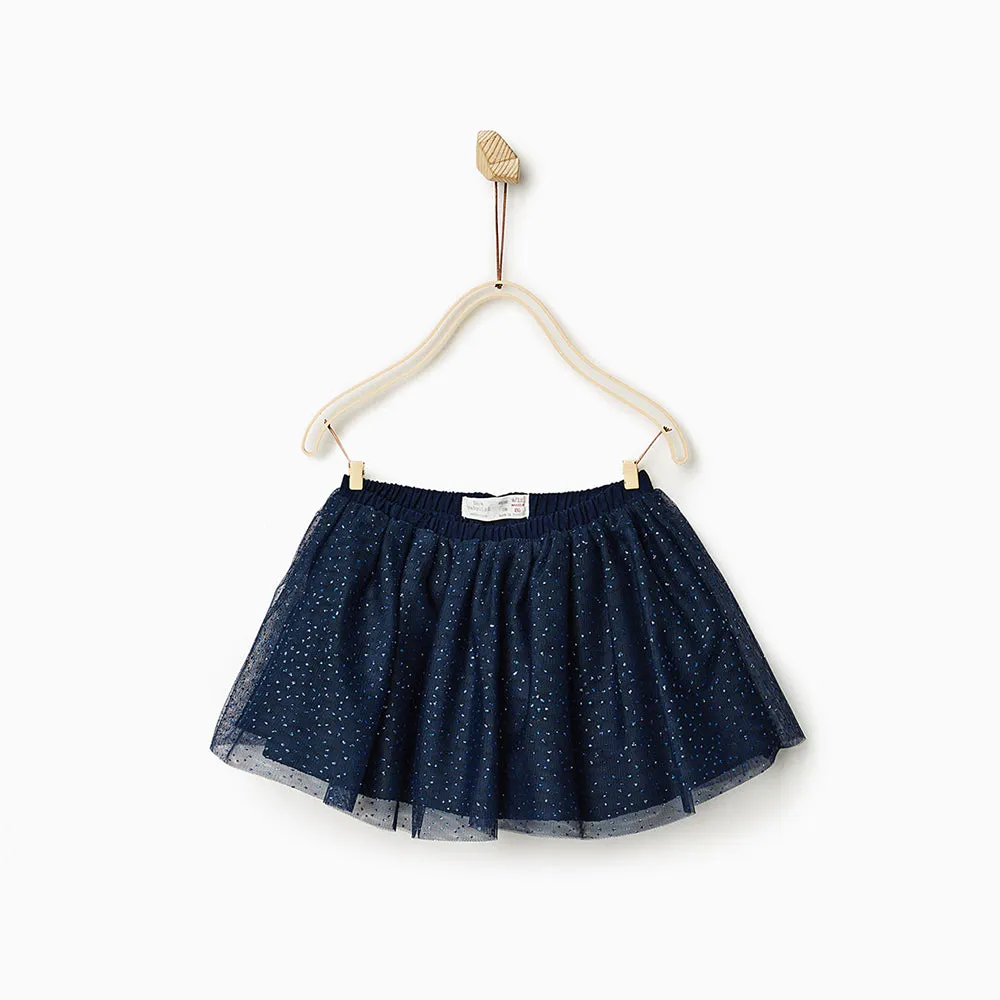 Shiny Polka Dot Tulle Skirt