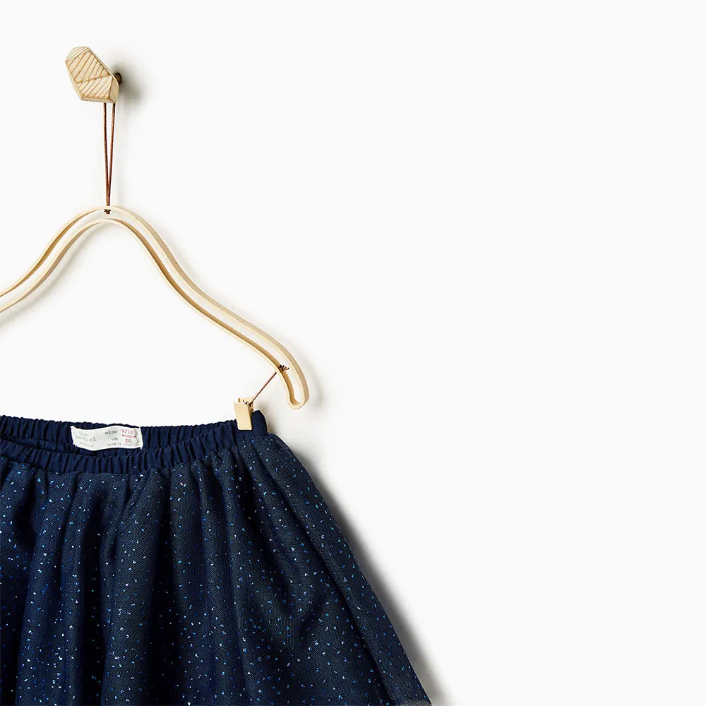 Shiny Polka Dot Tulle Skirt