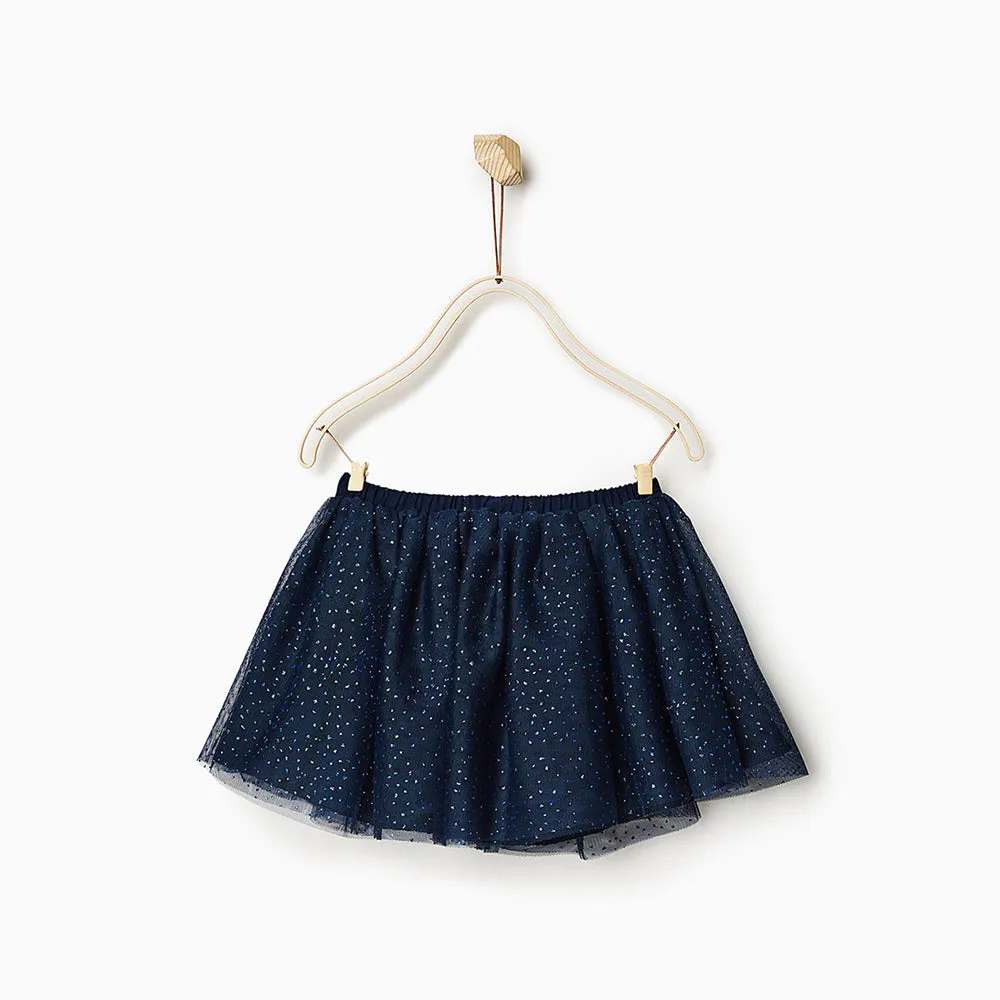 Shiny Polka Dot Tulle Skirt