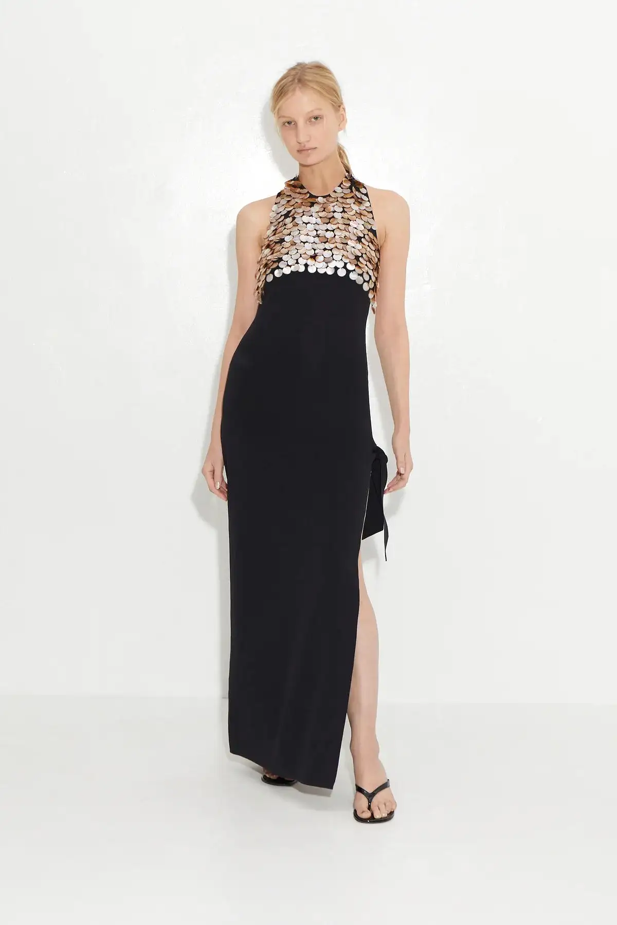 Simon Miller - Junjo Embellished Knit Dress - Black/Pearl