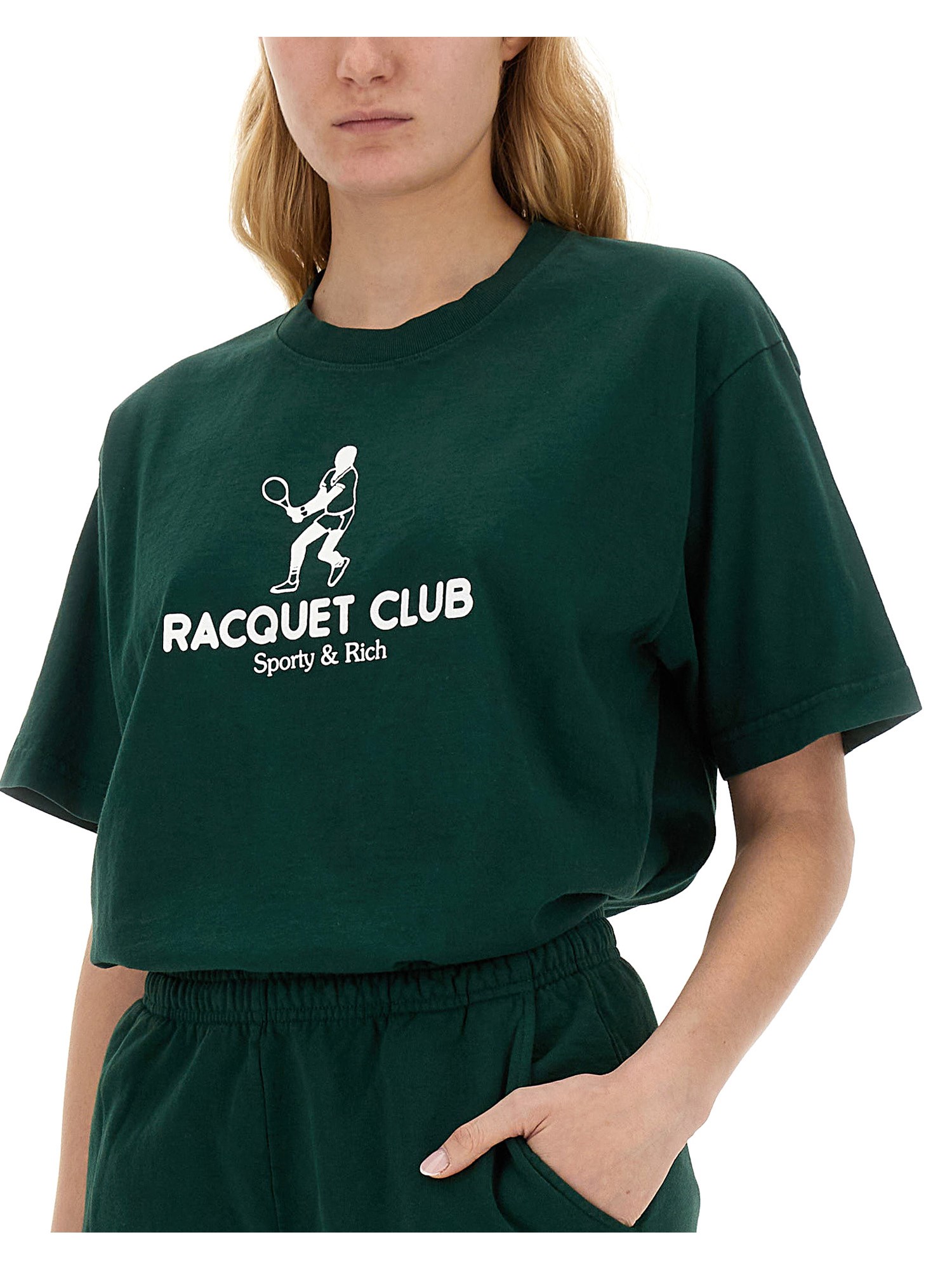 SPORTY&RICH    T-SHIRT WITH LOGO