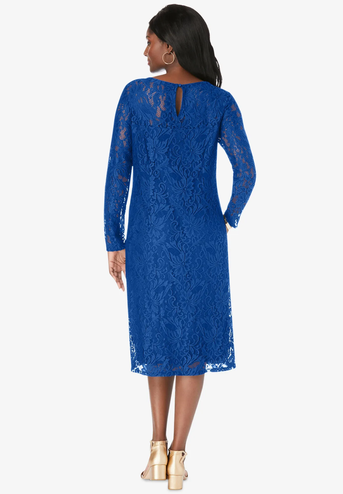 Stretch Lace Shift Dress