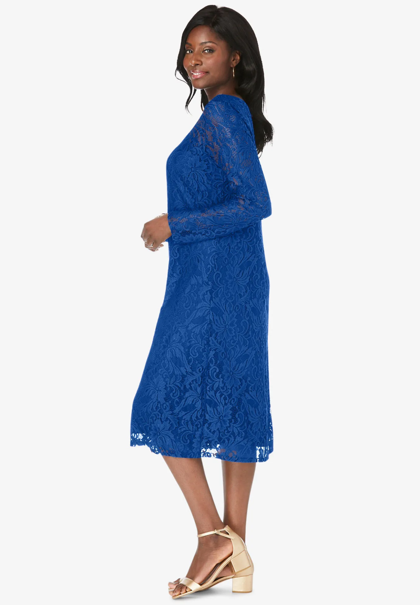 Stretch Lace Shift Dress