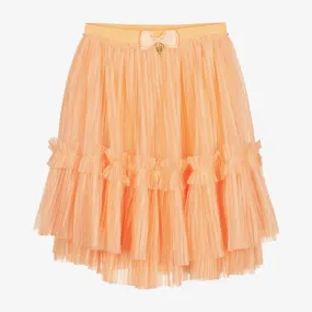 Teen Girls Orange Tulle Skirt