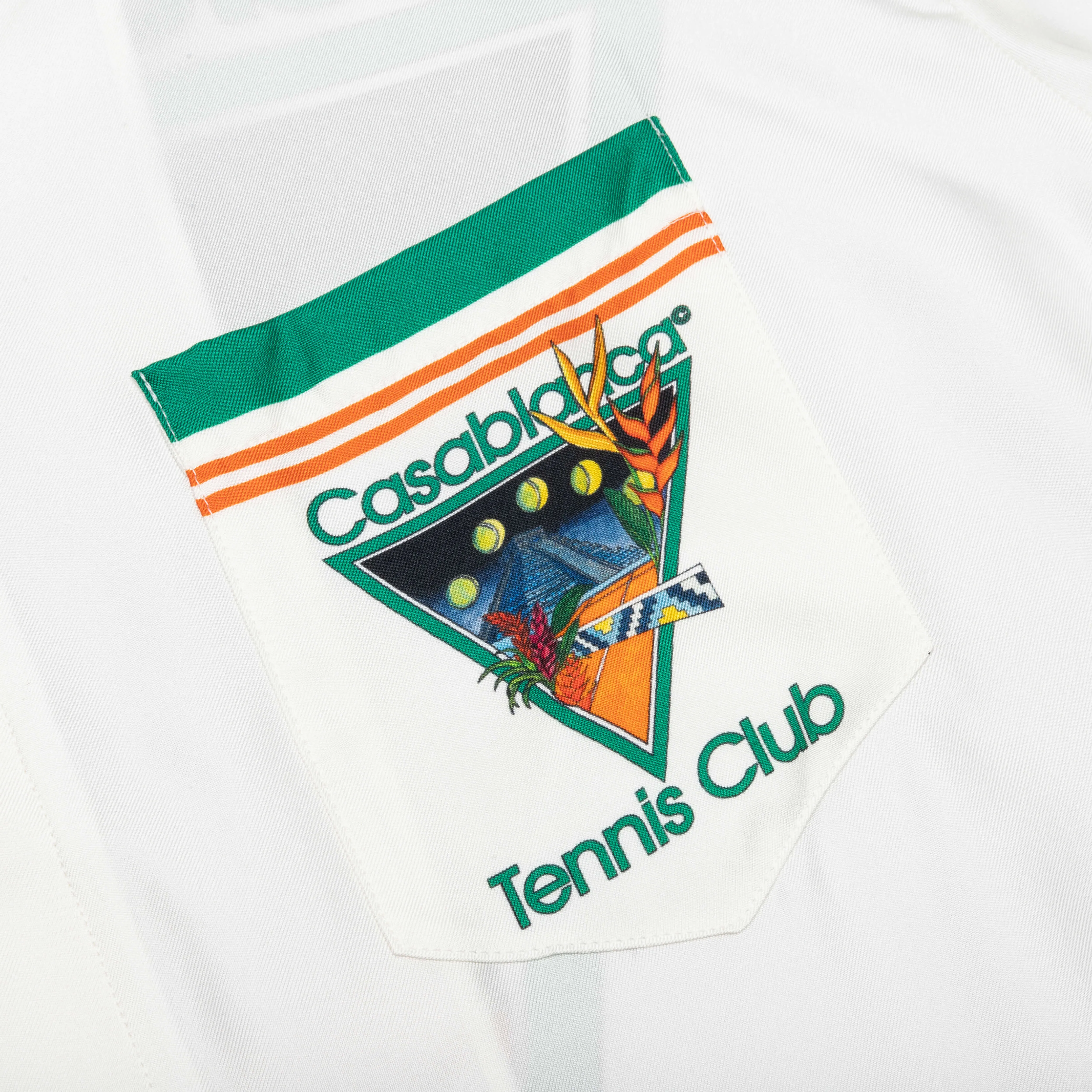 Tennis Club Icon Silk Twill Shirt - White