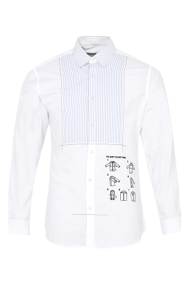 The Manual Shirt With Tux Detail