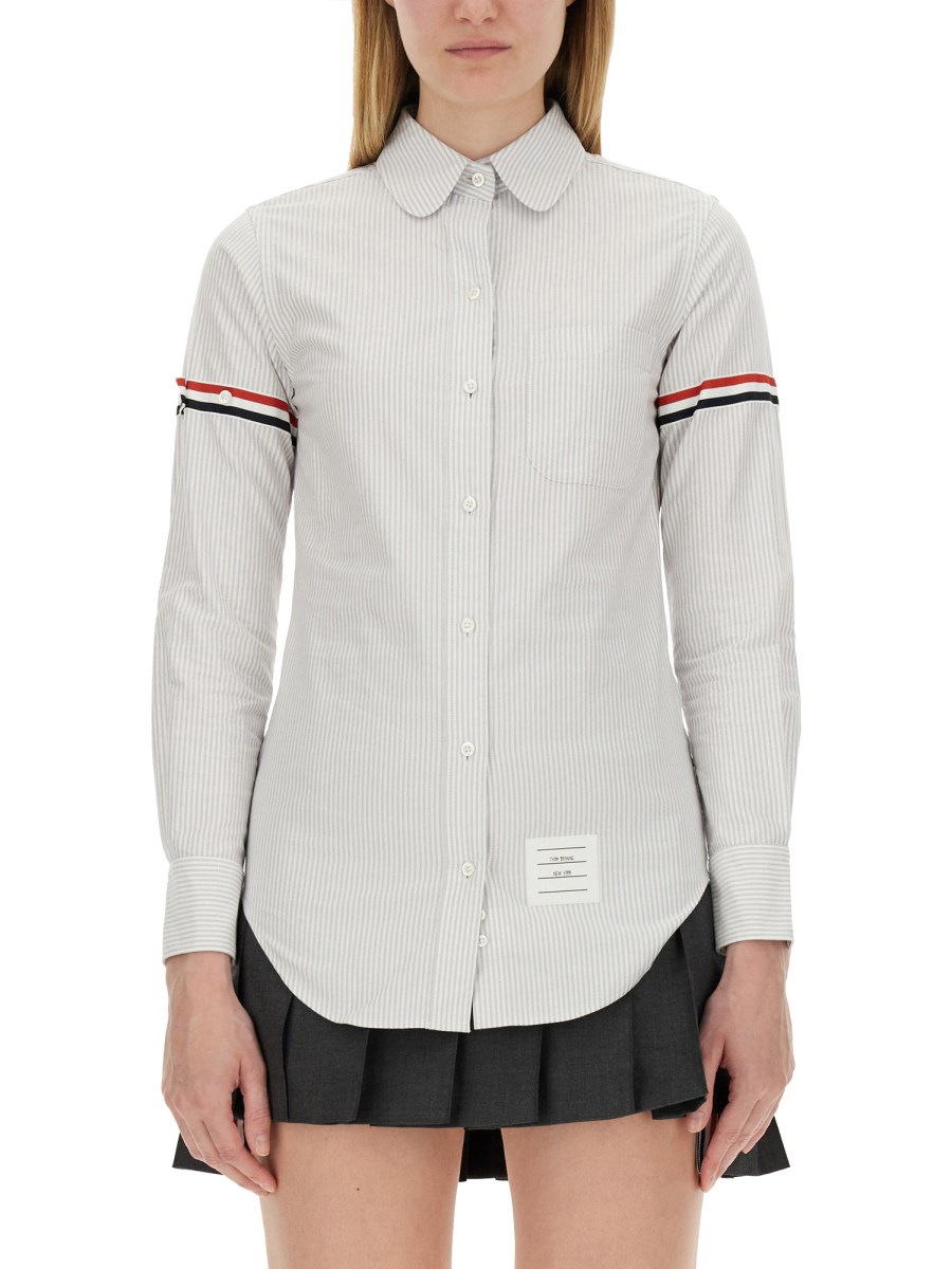 THOM BROWNE    CLASSIC OXFORD SHIRT WITH LOGO