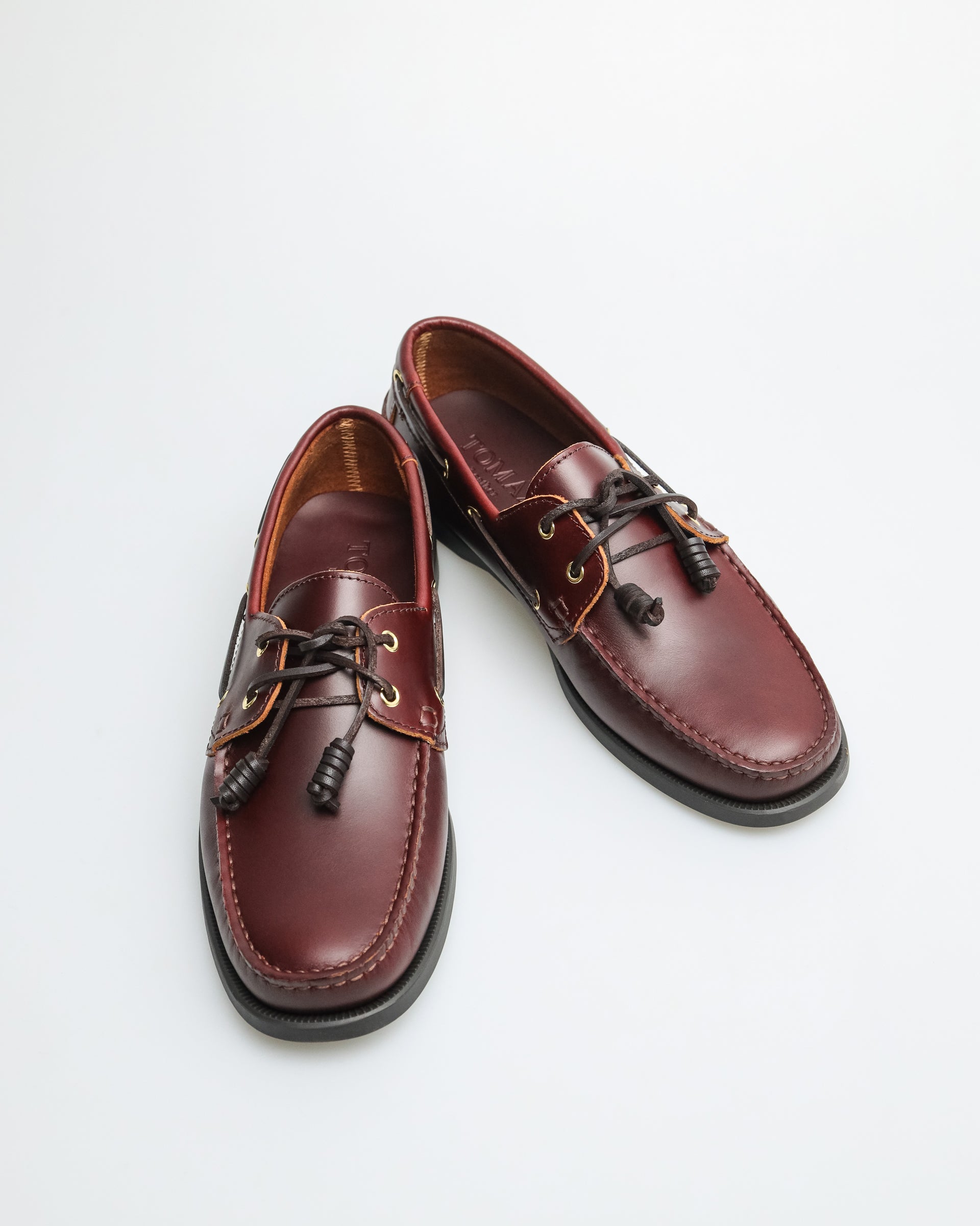 Tomaz C328 Men's Leather Boat Shoes (Wine)