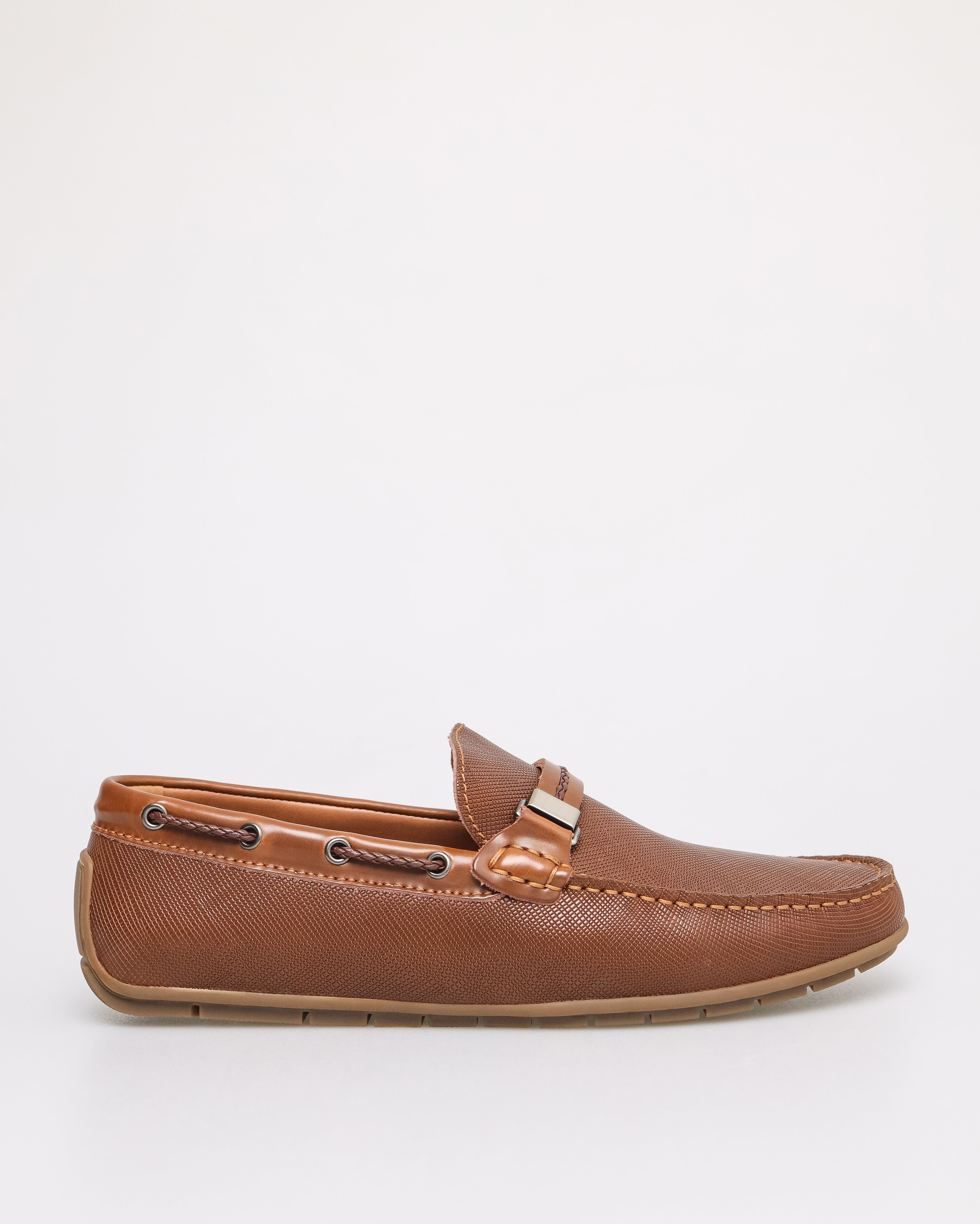 Tomaz C432 Men's Buckle Moccasins (Brown)