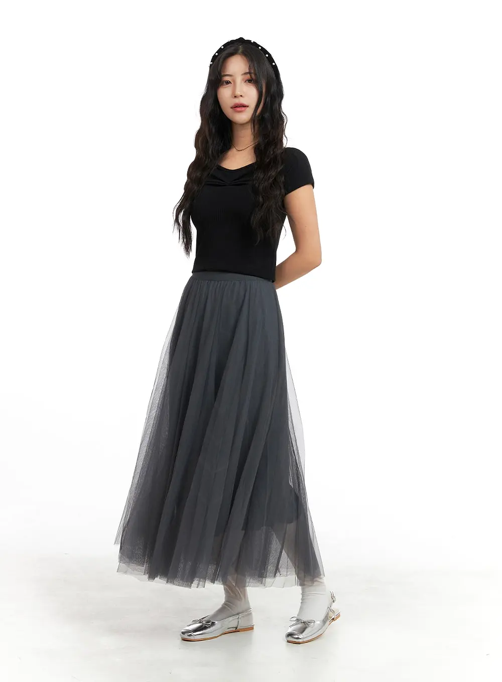 Tulle Maxi Skirt OM427