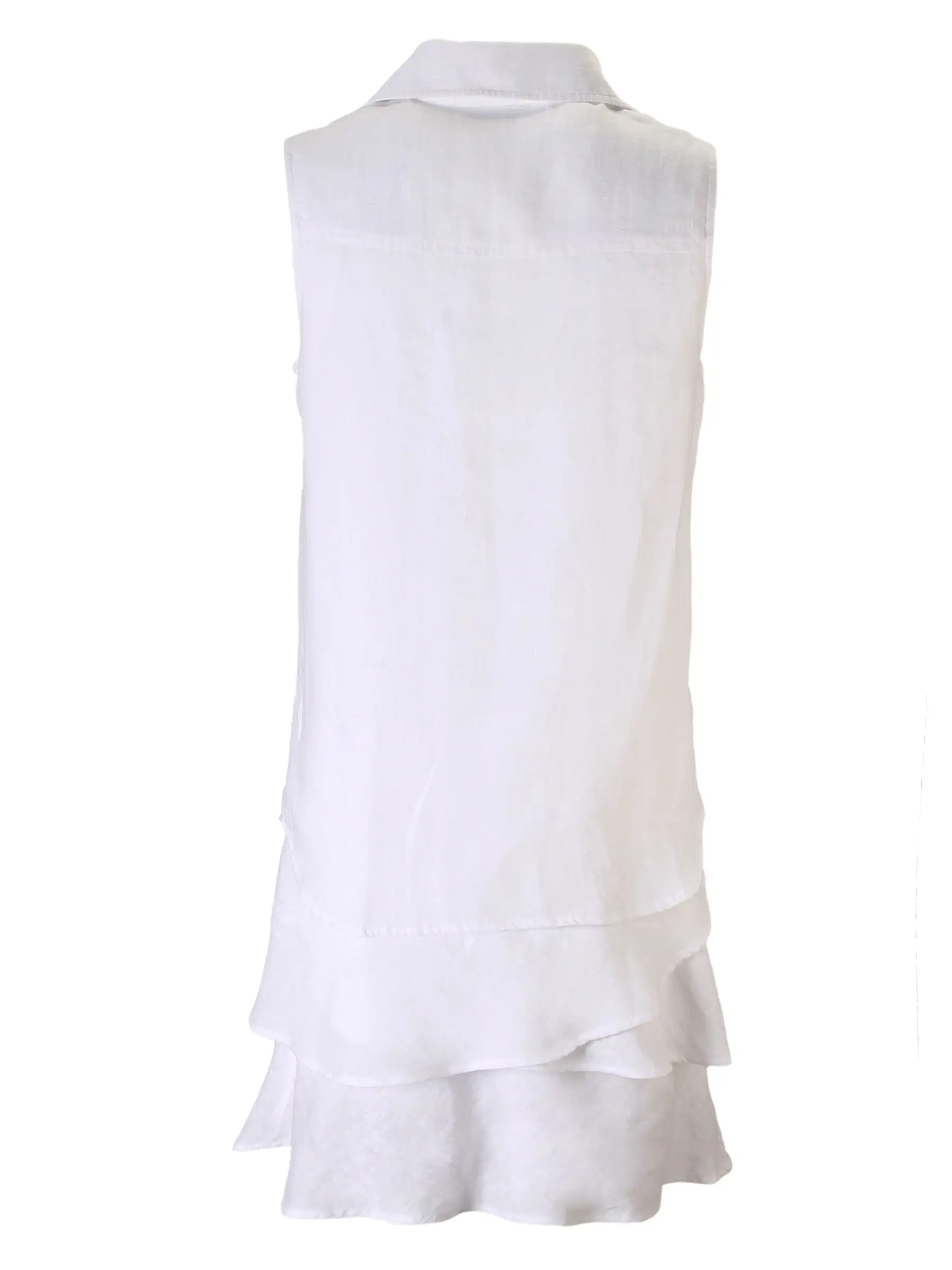 Washed Linen Jasmine Shirt Dress White