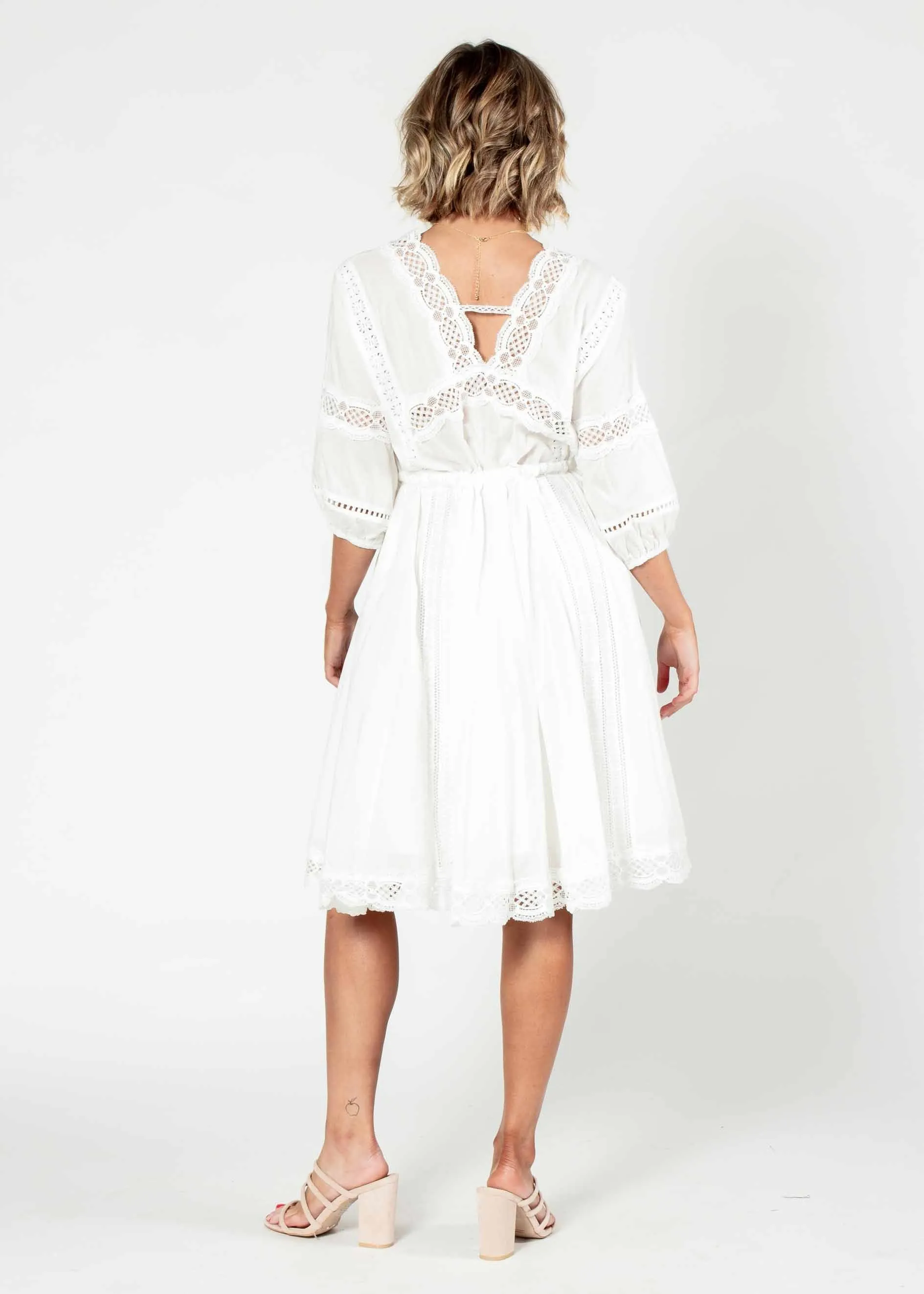 We Are Free Cotton Midi Dress - White