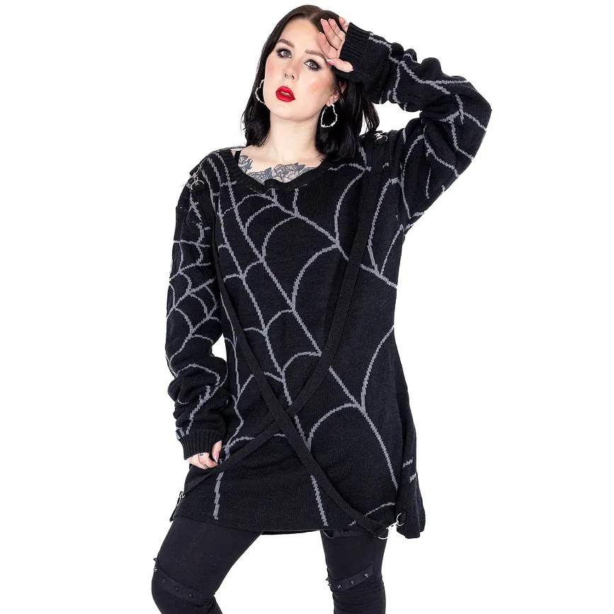 WEB JUMPER - BLACK/GREY