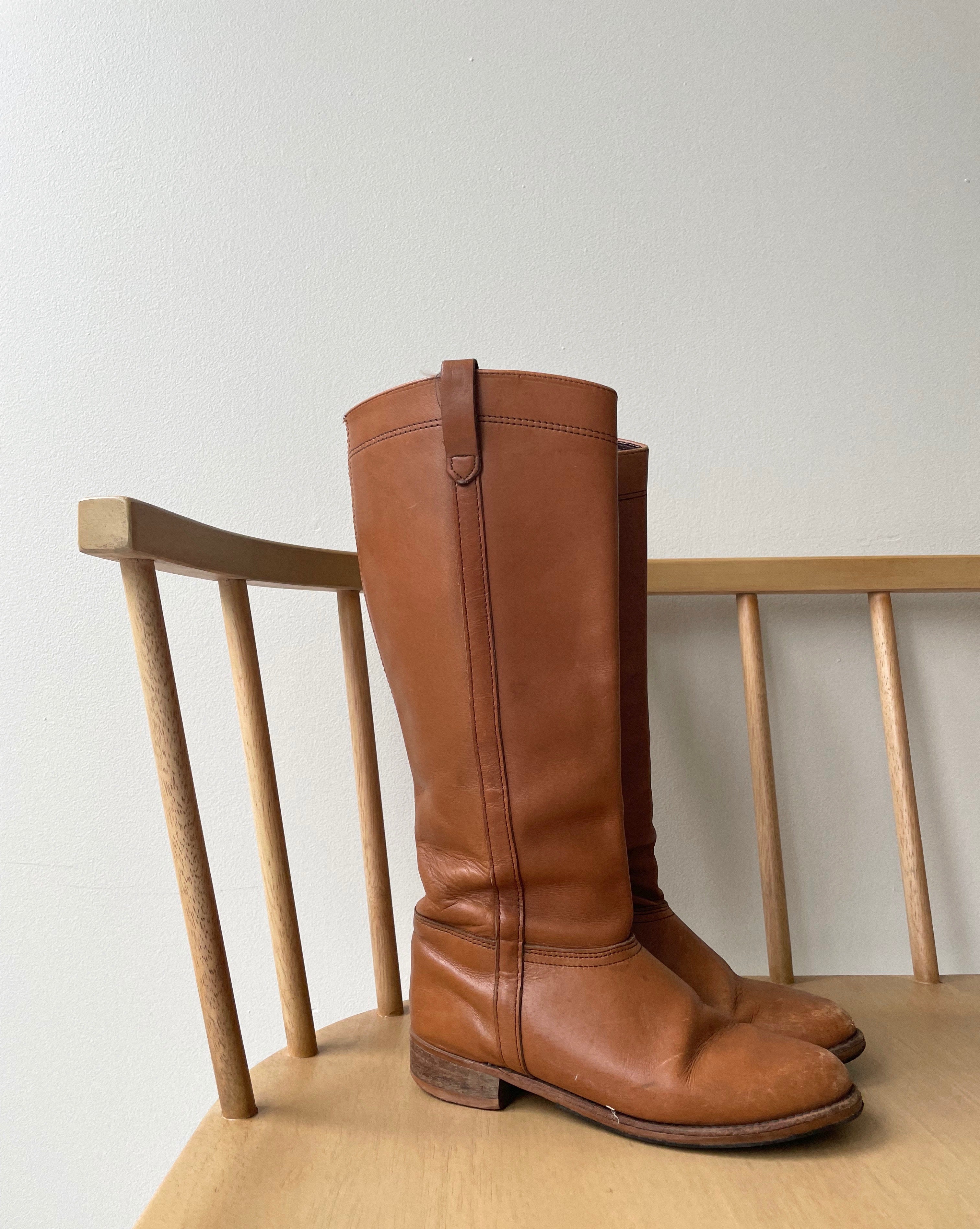 Whiskey Leather Boots