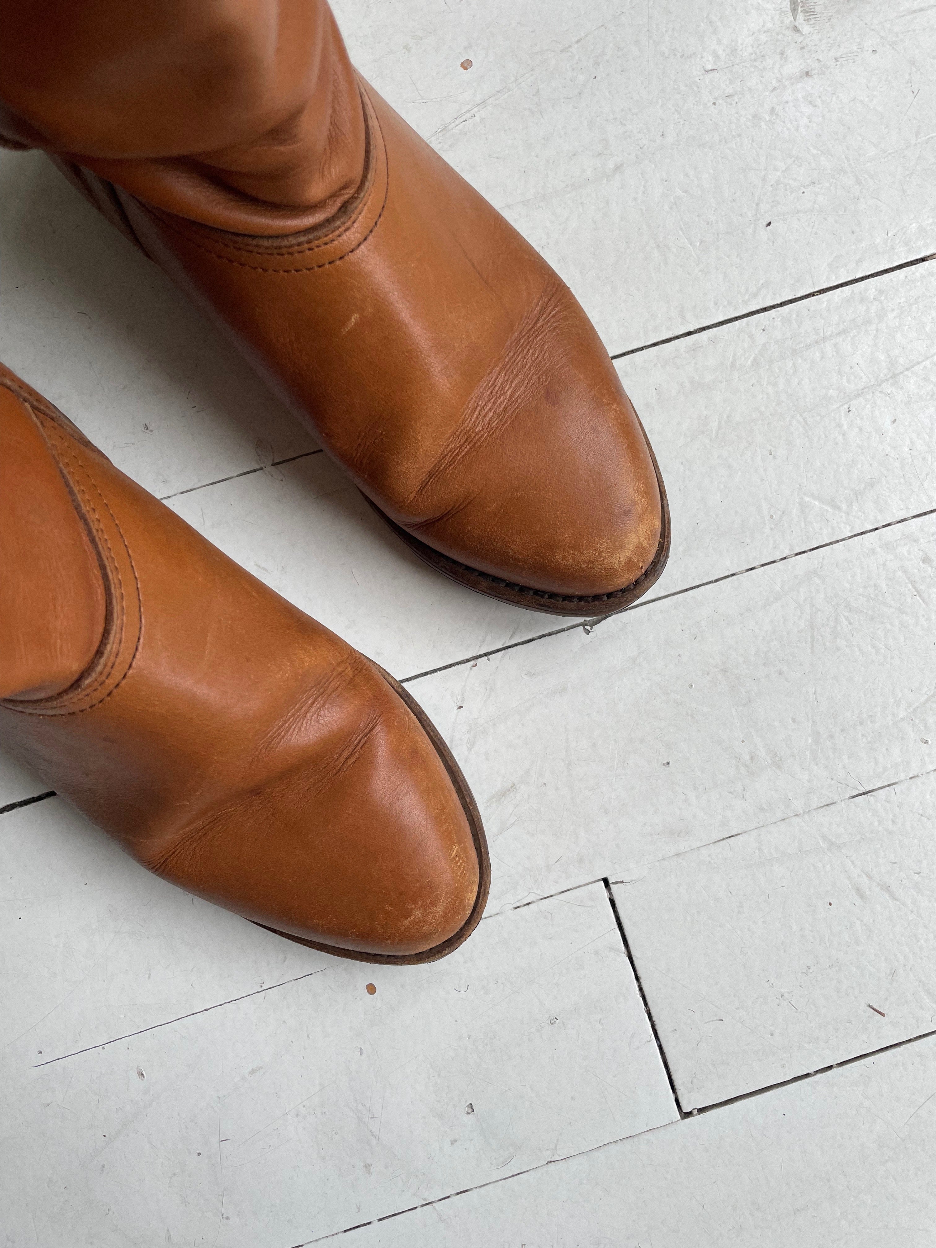 Whiskey Leather Boots