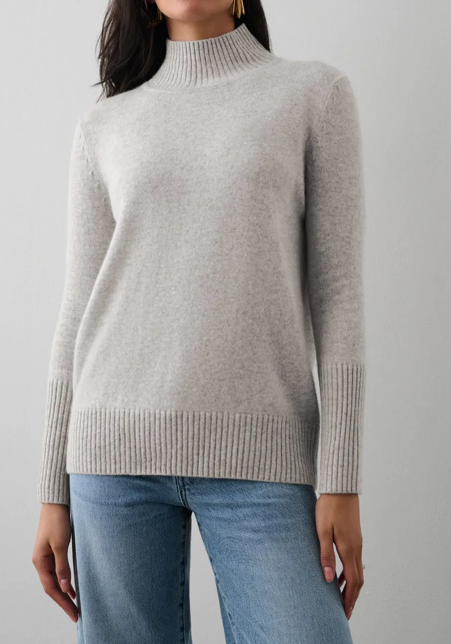 WHITE + WARREN CASHMERE EASY STANDNECK