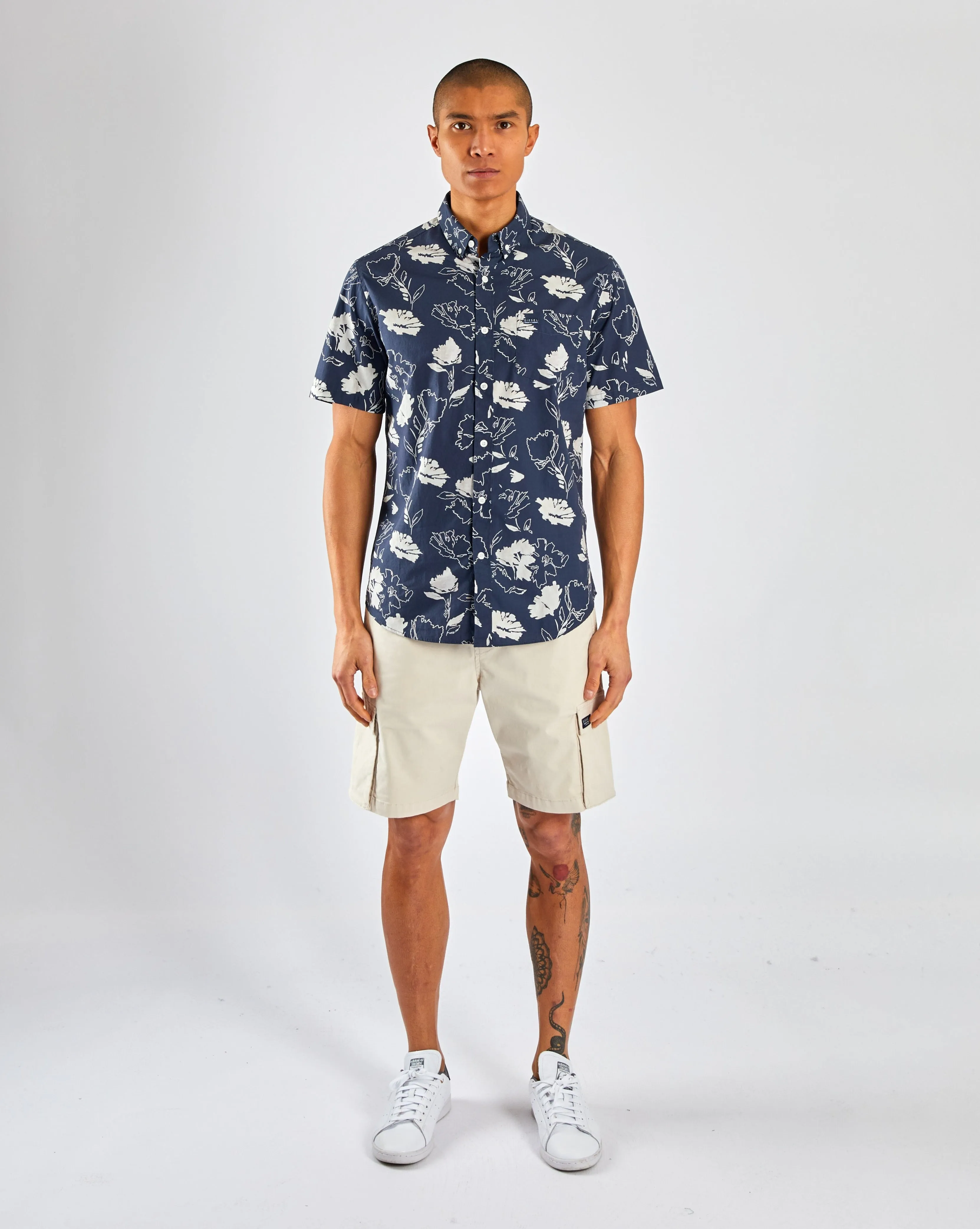 Wilder SS Shirt Navy Print