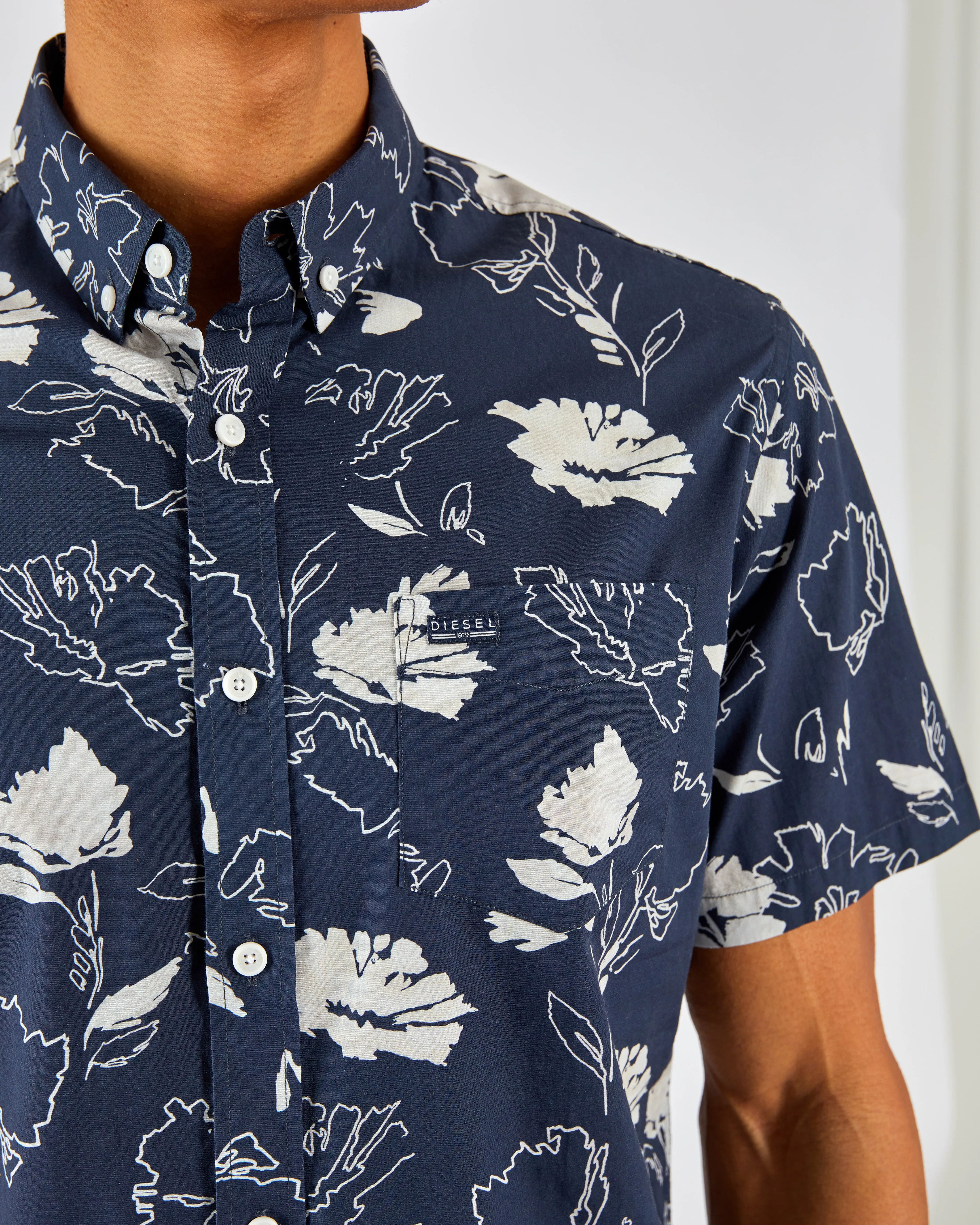 Wilder SS Shirt Navy Print