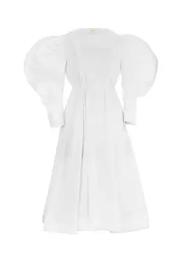 WOLF WING SHIRT DRESS WHITE