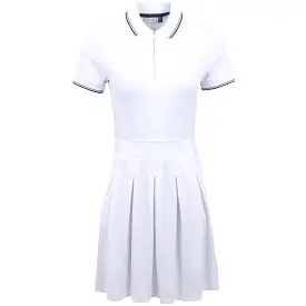 Womens Mara Dress White/Atlanta Blue - SS22