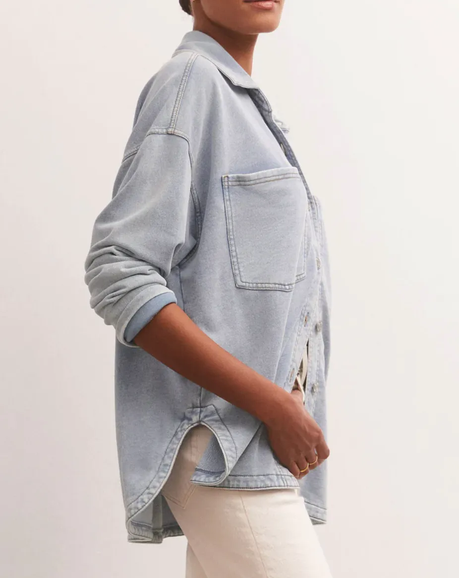 Z SUPPLY ALL DAY KNIT DENIM JACKET